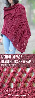 Simple stylish wrap knitting pattern. Merlot Alpaca Wrap Shawl Knitting Pattern Mama In A Stitch