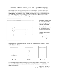 Jun 25, 2018 · how to calculate rf value define retardation factor. Calculating Retention Factors Rf For Thin Layer Chromatography