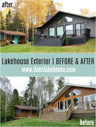 Modern Diy Vertical Slatted Deck Skirting Sponsored By The Home Depot Canada Dans Le Lakehouse In 2020 Modern Lake House Lake House Modern Farmhouse Exterior