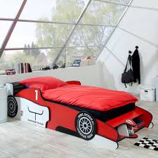rennwagenbett in rot weiss 90x200 jetzt bestellen unter https moebel ladendirekt de kinderzimmer betten kinderbetten kinder bett auto bett kinder kinderbett
