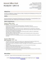 Without even having to leave your email address anywhere. General Office Clerk Resume Samples Qwikresume