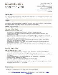 Hopefully this guide and example cv have given you a good idea on how to write your own cv. General Office Clerk Resume Samples Qwikresume