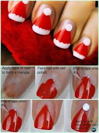 12 Festive Diy Christmas Nail Art Ideas Diy Christmas Nail Art Christmas Nails Diy Santa Hat Nails