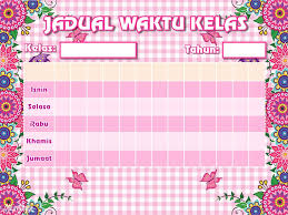 Jadual waktu peperiksaan upsr 2019 : Jadual Waktu Kelas Carta Organisasi Tugasan Pink Koleksi Grafik Untuk Guru