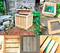 We were trying to decide on what type of railing to put on the front of our porch. 5 Best Diy Garden Hose Box With Planter Plans