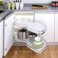 These cabinets can be paneled to blend in with the other kitchen cabinets. Kitchen Cabinet Pull Out Basket Corner Shelving Tray Storage Unit 900mm 1000mm Ebay