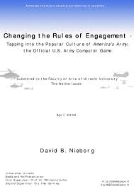 PDF) Changing the rules of engagement: Tapping into the popular culture of  America's Army, the official US army computer game