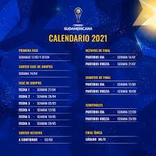 Calendario, fechas y partidos los 32 clasificados se dividieron en ocho zonas de cuatro equipos cada una, en la que se miden todos contra todos en encuentros de ida y vuelta. Conmebol Sudamericana On Twitter La Sudamericana Cambia De Formato Y Tendra Fase De Grupos Este Es El Calendario 2021 Mas Informacion Https T Co 2qcujwb9bw Https T Co H7lccnl7up