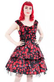 Lavish alice long sheer balloon sleeve blazer cocktail dress. Stunning Red Roses Corsetted Black Dress Ladies Gothic