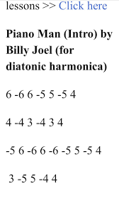 Piano Man Billy Joel Piano Man Harmonica Harmonica Piano Man