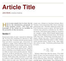 • ieee papers have six distinct sections/elements: Two Column Article Templates Tex Latex Stack Exchange
