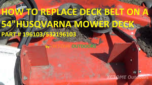 Find any part in 3 clicks, free shipping options, if it's broke, fix it! How To Replace The Deck Belt On A 54 Husqvarna Riding Mower Youtube