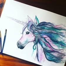 Unicorn Art Watercolour Painting Unicorns Illustration Watercolor Art Bedroom Wall Art Original Art Unicorn Painting Unicorn Illustration Unicorn Artwork