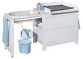 4 gut erreichbare fächer und ein großes ablagefach unten z.b. Wickelkommode Mit Badewanne Praktisch Und Platzsparend Zugleich