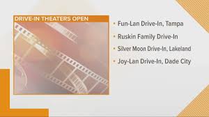Busch gardens is 2.1 km from the homestay. Tampa Bay Drive Ins Open During Coronavirus Pandemic Wtsp Com