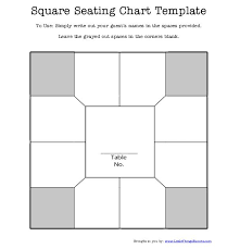 Free Printable Square Table Seating Chart Template For Weddings Or Parties Cl Seating Chart Wedding Template Seating Chart Template Seating Plan Template