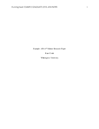 If you have a good example, creating your own piece of writing is not hard. Apa Sample Research Paper Abstract Introduction And References