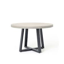 It has a lovely grey paint finish base with a sculptured central column and four splayed legs. West Elm Slab Outdoor Round Dining Table Lazysuzy