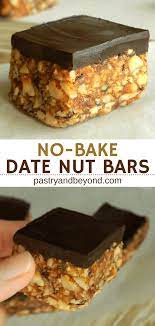 No Bake Mini Date Nut Bars When You Crave Sweet You Can Make This 3 Ingredient No Bake Date Nut Bars Recipe Baking Recipes Healthy Baking Bars Recipes Healthy
