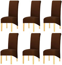 See more ideas about fabric dining room chairs, fabric, home decor fabric. Amazon Com Keluina Large Dining Chair Covers Xl Dining Room Chair Slipcovers Parsons Chair Slipcover Solid Fabric Chair Covers For Dining Room Wedding Ceremony Banquet Dark Coffee 6 Pcs Large Kitchen Dining
