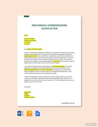 Free Mechanical Commissioning Engineer Cover Letter Template Word Doc Apple Mac Pages Google Docs Cover Letter Template Word Cover Letter Template Letter Templates