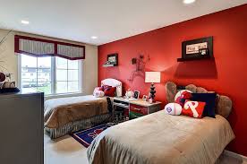 Fiery And Fascinating 25 Kids Bedrooms Wrapped In Shades Of Red Red Bedroom Walls Bedroom Red Red Accent Wall Bedroom