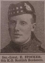 Second Lieutenant Edward Stocker King's Own Scottish Borderers. Died  Saturday 25 September 1915