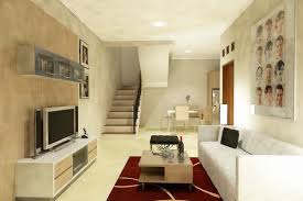 Denah rumah ini terdiri dari area carport dengan ukuran 4.92 x 2.77 m, taman minimalis berukuran 1.78 x 0.92 m, ruang jemur berukuran 1.78 x 1.9 m, ruang tamu berukuran 2.77 x 3.43 m, ruang keluara dan ruang makan berukuran 5 x 2.28 m, kamar mandi bersama berukuran 1 x 2.5 m, dapur berukuran 1.78 x 4.05 m, kamar tidur satu berukuran 2.28 x 2.77 m, kamar tidur dua berukuran 2.27 x 2.77 m dan. 51 Desain Ruang Tamu 4x5 Top