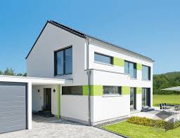 Geräumige terrasse vor dem haus. Satteldachhaus Mit Flachdachgarage Keitel Haus Haus Moderne Hauser