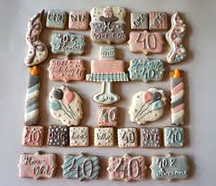40th Birthday Cookie Cake Ideas 40th Birthday Cookies Birthday Cookies Pretty Cookies Fun Cookies
