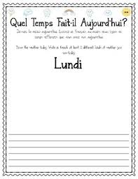 Il n'y a plus de brouillard, mais le temps. Quel Temps Fait Il Aujourd Hui By Miss Luftman Tpt