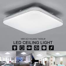 Diameter 8.7 inches, height 8.3 inches.celing plate diameter: Square 18w Ac110 240v 1400lm Energy Efficient Led Ceiling Lights Modern Flush Mount Fixture Lamp Lighting For Kitchen Bathroom Dining Room Walmart Com Walmart Com