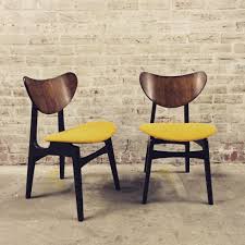 Gplan Butterfly Dining Chair Upholstered Using Mustard Yellow Harris Tweed Dining Chair Upholstery Retro Dining Chairs Yellow Dining Chairs