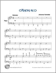 All piano sheet music are. Pachelbel S Canon In D Easy Piano Sheet Music Bluebird Music Lessons