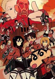 attack on titan general moving images discussion sinchan cartoon anime crossover anime