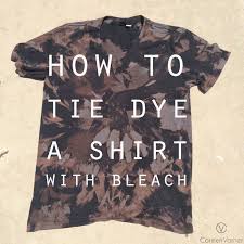 Check out this diy bleach tie dying tutorial on shutterbean! How To Tie Dye A Shirt With Bleach Diy Tie Dye Shirts Tie Dye Diy How To Tie Dye