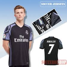 Adidas real madrid away junior short sleeve jersey 2016. Latest Real Madrid Black Purple 2016 2017 Third Soccer Jersey With Ronaldo 7 Printing Replica Bargain From Usa Soccer Women Ronaldo Soccer Soccer Girl Problems