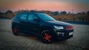 Black And Red Jeep Compass Jeep Compass Looks Fabulous In Black With Red Highlights Chevrolet Trax Jeep Compass Reverse Parking