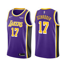 From jersey to brooklyn and back again. Lakers Dennis Schroder 2020 21 Statement Edition Purple Jersey Swingman
