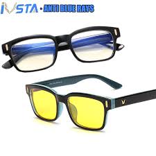Ivsta Blue Light Glasses Computer Spectacle Frame Gaming Glasses Men Anti Blue Rays Blocking Prescription Myopia Nerd Optical Clear Pattern Clear Comclear Series Aliexpress