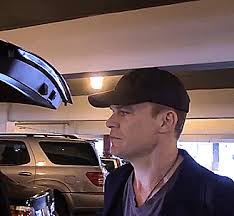 A fan, getting the extra treatment.... Michael C. Hall backstage at a “Lamb  Of God” concert.