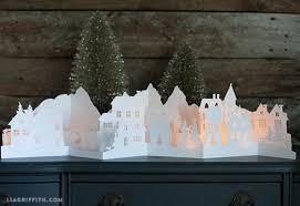 Download Paper Cut Winter Village For Your Holiday Decorations