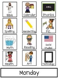 k 5 interactive daily schedule chart homeschool grades kdg 5th grade