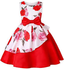 Girls Red Floral Overlay Bowknot Summer Party Dress Find Girls Party Dresses Online From Divas Fashi Girls Dresses Summer Dresses Kids Girl Girls Party Dress