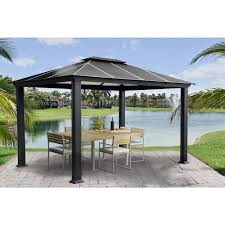 Paragon Outdoor Paragon Outdoor 11 Ft X 13 Ft Santa Monica Gazebo Gz3 The Home Depot Patio Gazebo Gazebo Patio