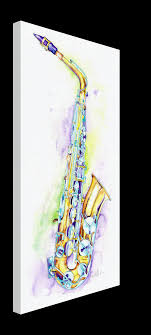 History of jazz tenor saxophone black artists. Alto Saxophone Wall Art Colorful Jazz Sax Watercolor Art Jamie Hansen Art