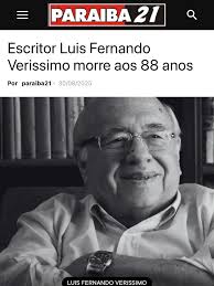 O escritor gaúcho Luis Fernando Verissimo, de 88 anos, morreu na madrugada  deste sábado (30) após complicações causadas por um caso grave de  pneumonia. Ele estava internado desde o dia 11 de