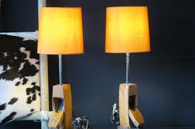 set 2 oude schaaf lampjes industriele lampen bedlamp lampenkappen