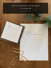 Free 2020 excel calendars templates. 2020 Modern Printable Calendar Brepurposed