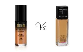 Maybelline Fit Me Matte Foundation Vs Milani Conceal 2 In 1